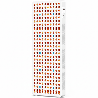 Red Light Therapy Full Body Panel, 480/630/660/810/830/850/1060Nm 7 Wavelengths Blue Red near Infrared Light Device with 300 Dual Chip Clinical Grade Leds, Remote Control, Timer, BO-1500