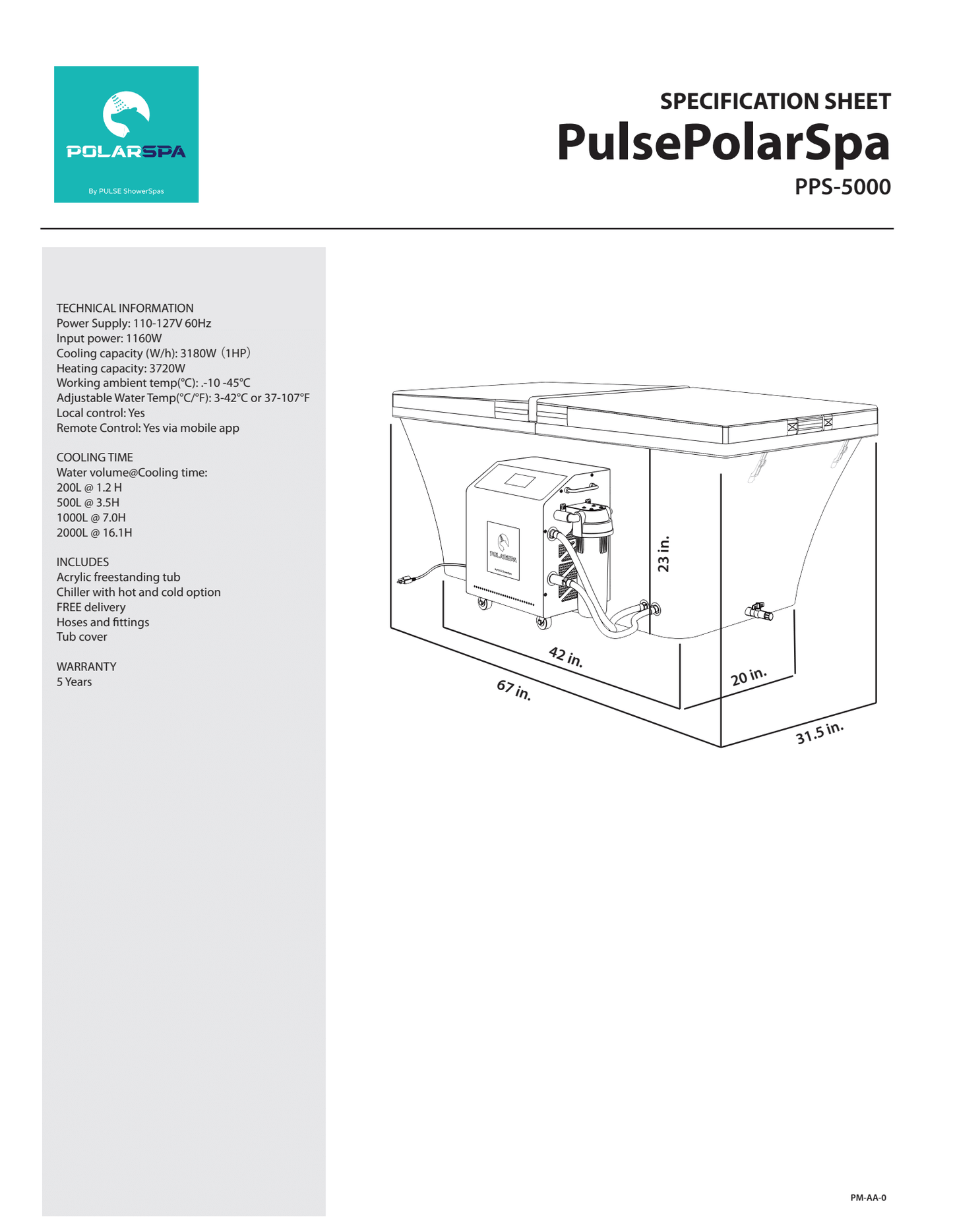 Cold Plunge Tub for Home | Pulse Polar Spa Ice Spa System cold plunge tub for home recovery - Narrow Gate Wellness