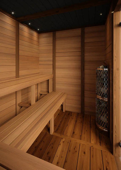 Mod6 Modern Social Outdoor Sauna cold plunge tub for home recovery - Narrow Gate Wellness