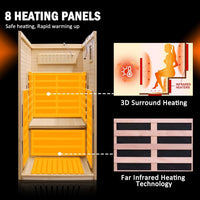 Personal Infrared Sauna Designed for Daily Wellness, Low EMF Heating, Starry Light Ceiling, Built-In Speakers cold plunge tub for home recovery - Narrow Gate Wellness