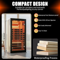 Personal Infrared Sauna Designed for Daily Wellness, Low EMF Heating, Starry Light Ceiling, Built-In Speakers cold plunge tub for home recovery - Narrow Gate Wellness