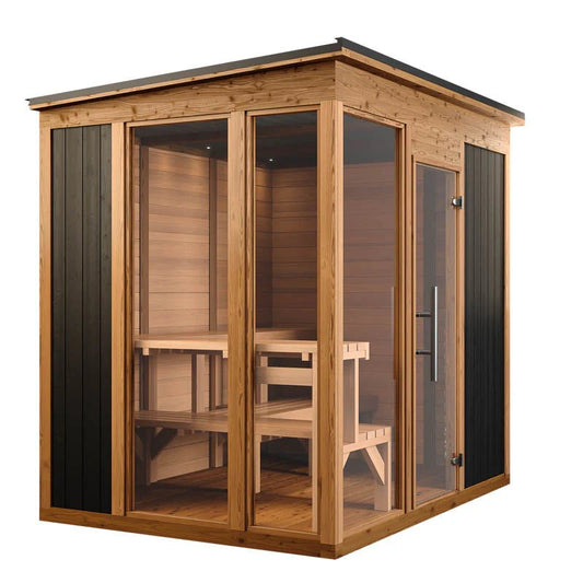 Mod6 Modern Social Outdoor Sauna cold plunge tub for home recovery - Narrow Gate Wellness