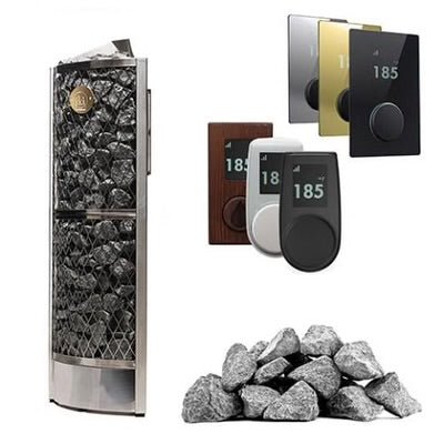 IKI Corner Series 9kW Sauna Heater Package cold plunge tub for home recovery - Narrow Gate Wellness