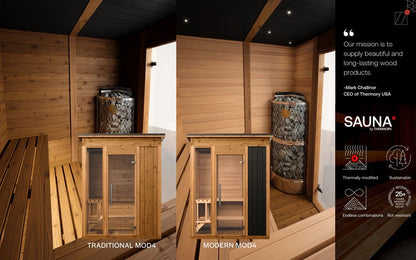 Thermory Mod4 Modern Sauna Kit cold plunge tub for home recovery - Narrow Gate Wellness