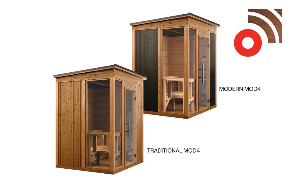 Thermory Mod4 Modern Sauna Kit cold plunge tub for home recovery - Narrow Gate Wellness