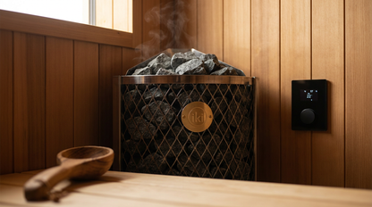 IKI Corner Series 9kW Sauna Heater Package|Premium Electric Heater for Traditional Saunas — Lifestyle
