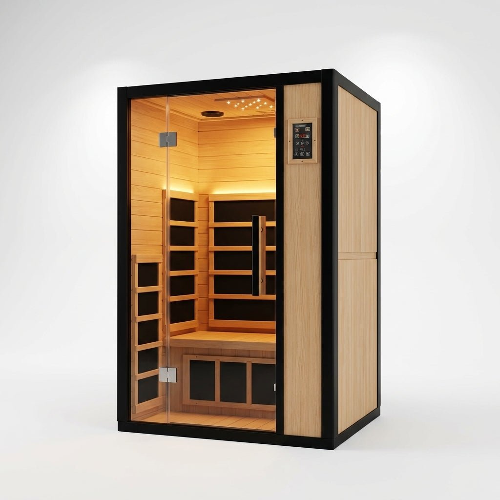 Personal Infrared Sauna Designed for Daily Wellness, Low EMF Heating, Starry Light Ceiling, Built-In Speakers cold plunge tub for home recovery - Narrow Gate Wellness