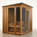 Traditional Sauna Crafted for Social Wellness, 6-8 Person Capacity, Thermory Wood, Indoor/Outdoor Use