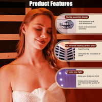 Personal Infrared Sauna Designed for Daily Wellness, Low EMF Heating, Starry Light Ceiling, Built-In Speakers cold plunge tub for home recovery - Narrow Gate Wellness