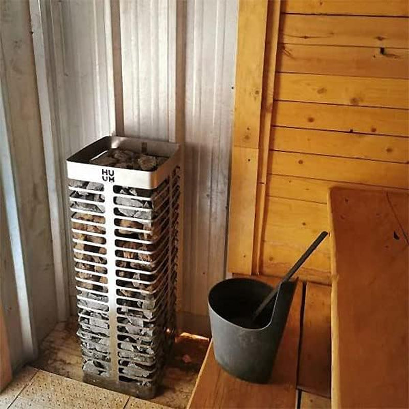 Steel 6.0 Kw Sauna Heater with UKU Wifi Control (Black), 330 Pounds of Rounded Olivine Stones Included (For Saunas up to 353 Cu Ft.)