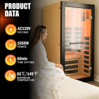 Personal Infrared Sauna Designed for Daily Wellness, Low EMF Heating, Starry Light Ceiling, Built-In Speakers cold plunge tub for home recovery - Narrow Gate Wellness