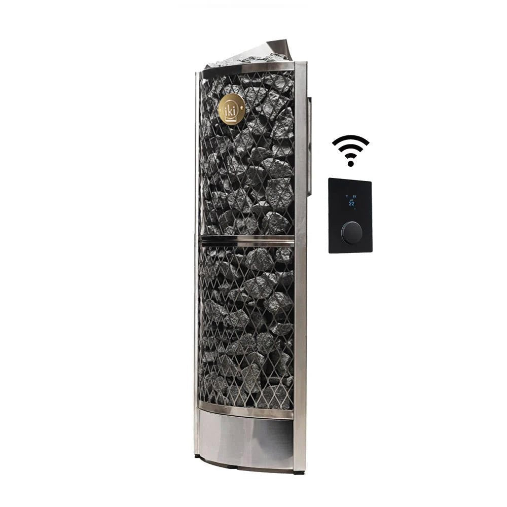 IKI Corner Series 9kW Sauna Heater Package cold plunge tub for home recovery - Narrow Gate Wellness