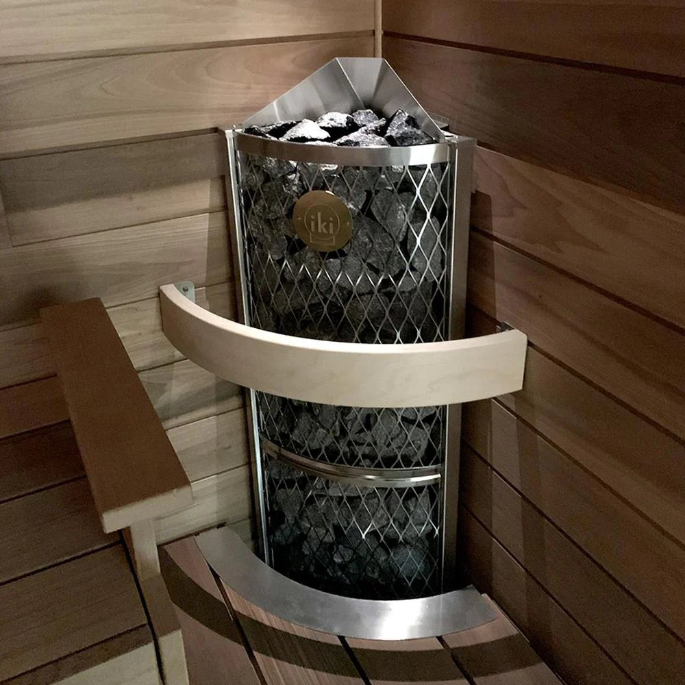 IKI Corner Series 9kW Sauna Heater Package cold plunge tub for home recovery - Narrow Gate Wellness