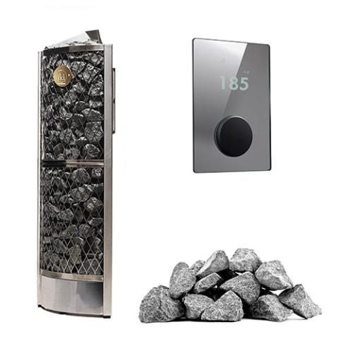 IKI Corner Series 9kW Sauna Heater Package cold plunge tub for home recovery - Narrow Gate Wellness