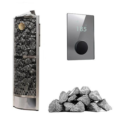 IKI Corner Series 9kW Sauna Heater Package cold plunge tub for home recovery - Narrow Gate Wellness