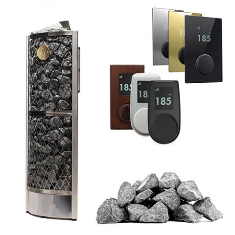 IKI Corner Series 9kW Sauna Heater Package cold plunge tub for home recovery - Narrow Gate Wellness